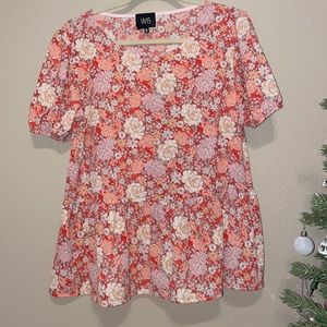 Floral babydoll blouse